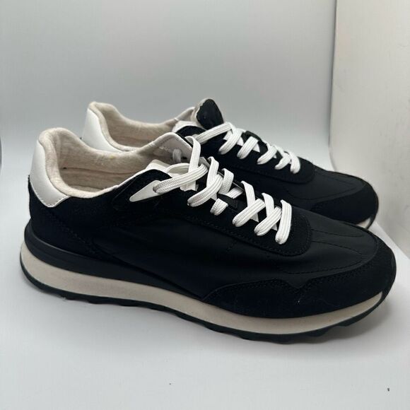 CUSHIONAIRE Women's lace up Nylon Sneaker +Comfort Foam 8 BLACK - Picture 1 of 7